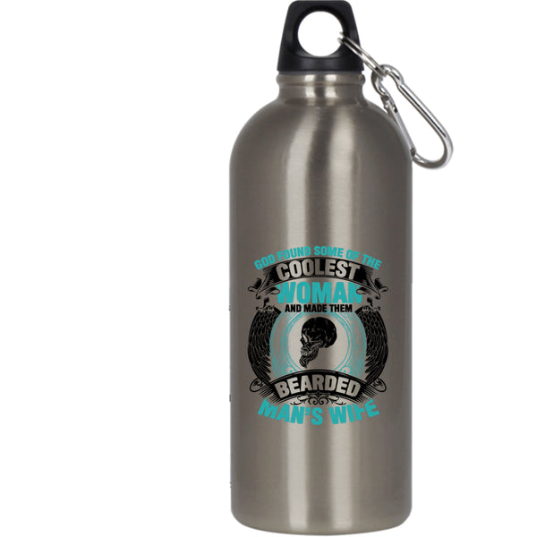 The Coolest Woman 20 oz Stainless Steel Bottle,Made Them Bearded Man's Wife Outdoor Sports Water Bottle