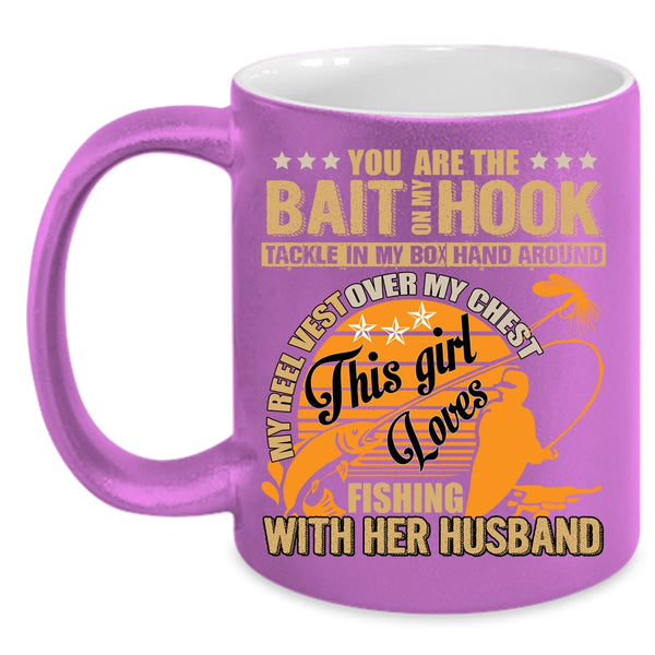 This Girl Loves Fishing With Her Husband Coffee Mug, Pretty Girls Coffee Cup