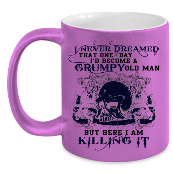 Grumpy Grandpa Coffee Mug, I'd Become A Grumpy Old Man Accent Mug
