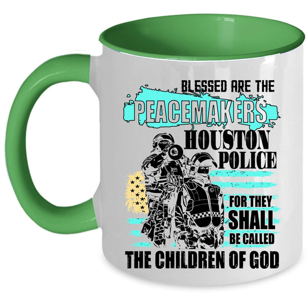 Peacemakers Houston Police Coffee Mug, Cool Police Officer Accent Mug