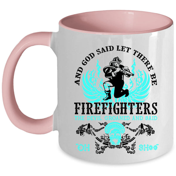 Cool Firefighter Coffee Mug, There Be Firefighters Accent Mug