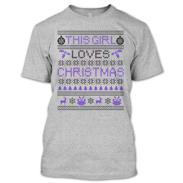 This Girl Loves Christmas T Shirt, Awesome Merry Christmas T Shirt