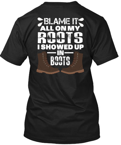 A black t-shirt with the shopify logo
