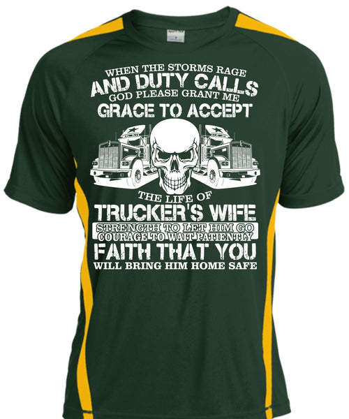 The Life Of Trucker's Wife T Shirt, Being A Trucker T Shirt, Cool Shirt