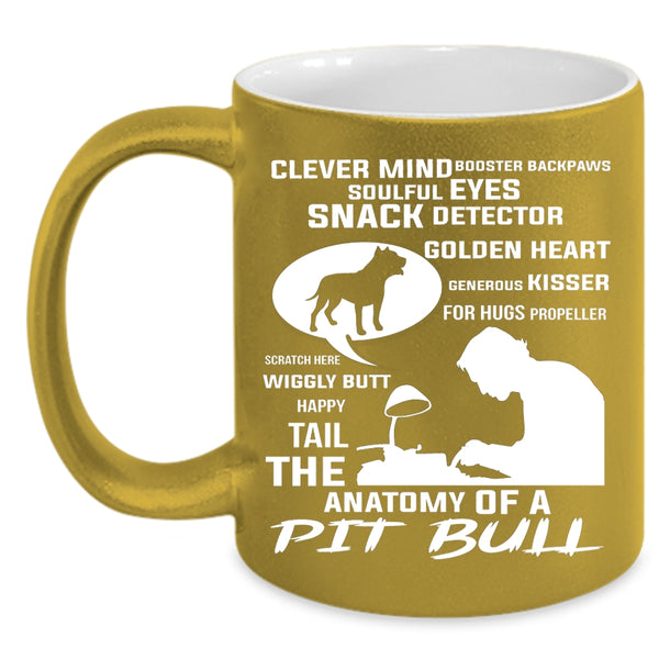 The Anatomy Of A Pit Bull Mug, I Love Dogs Cup