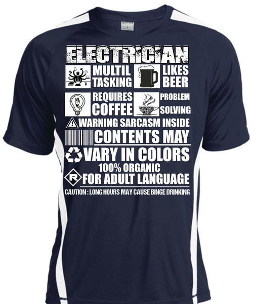Electrician Multi-tasking T Shirt, Likes Beer T Shirt, Cool Shirt