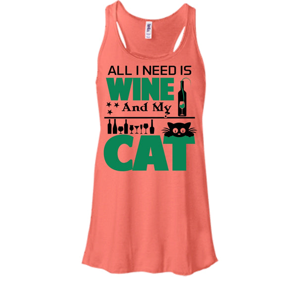 All I Need Is Wine And My Cat Shirt, Cute Cat Shirt