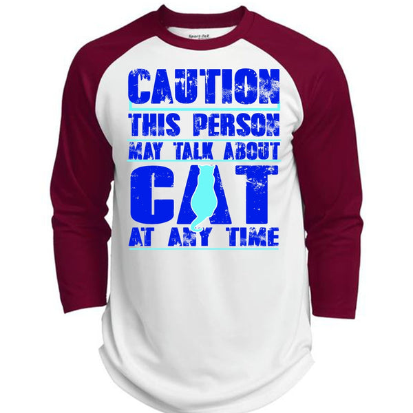 This Person May Talk About Cat T Shirt, I Love My Cat T Shirt, Awesome T-Shirts  (Polyester Game Baseball Jersey)