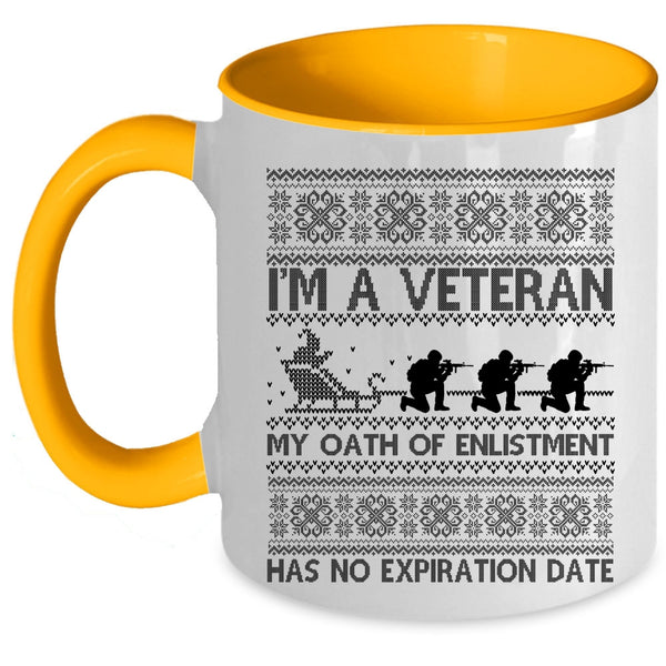 Christmas Gift For Veteran Coffee Mug, I'm A Veteran Accent Mug
