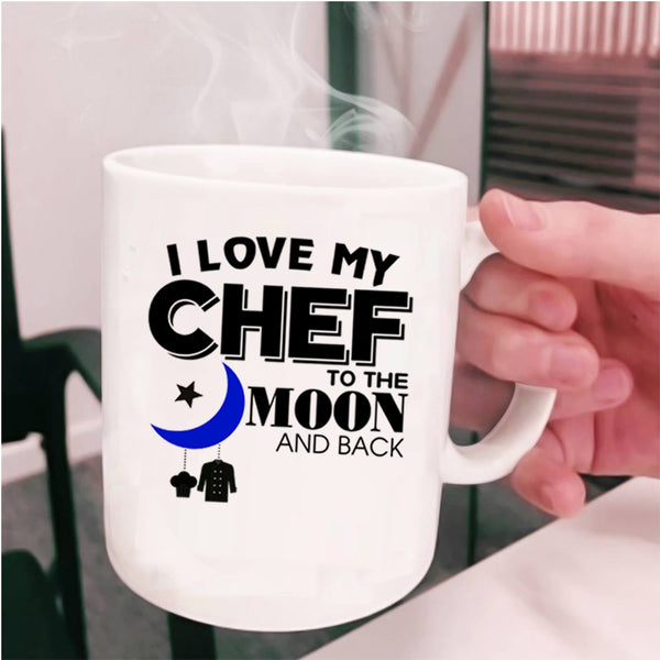 Gift For Chef's Husband Coffee Mug, I Love My Chef Cup
