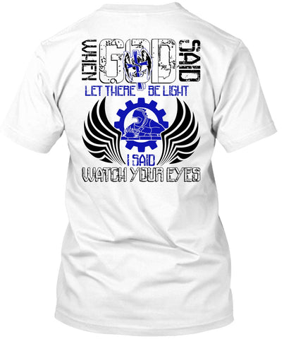 A black t-shirt with the shopify logo