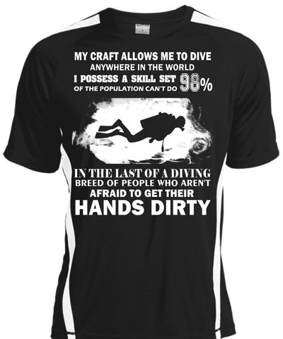 A black t-shirt with the shopify logo