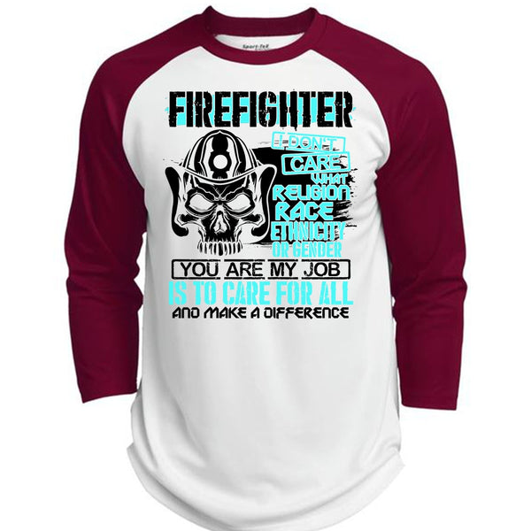 Firefighter I Don't Care T Shirt, Being A Firefighter T Shirt, Awesome T-Shirts  (Polyester Game Baseball Jersey)
