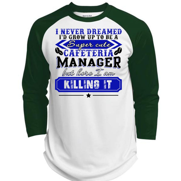 I'd Grow Up To be A Cafeteria Manager T Shirt, I Love Manager T Shirt, Awesome T-Shirts  (Polyester Game Baseball Jersey)