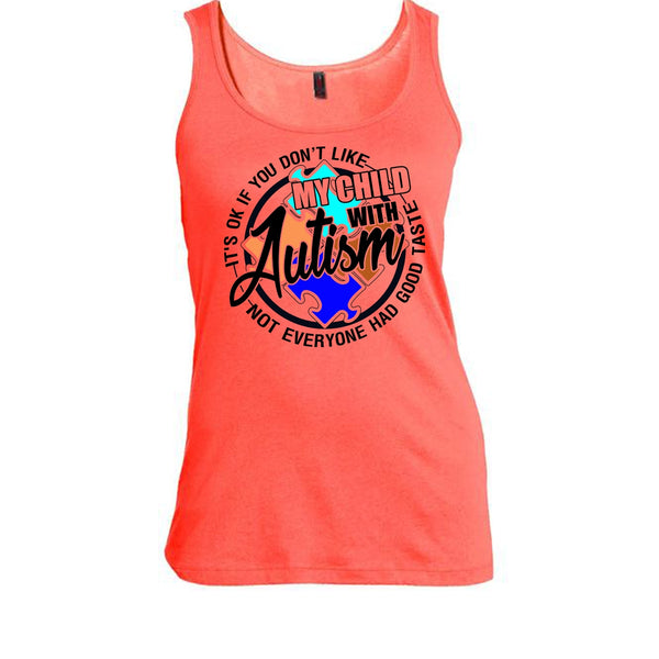 My Child With Autism T Shirt, Gift For Autism Parents Tank Top