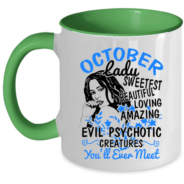 Sweetest Beautiful Loving Girls Coffee Mug, October Lady Accent Mug