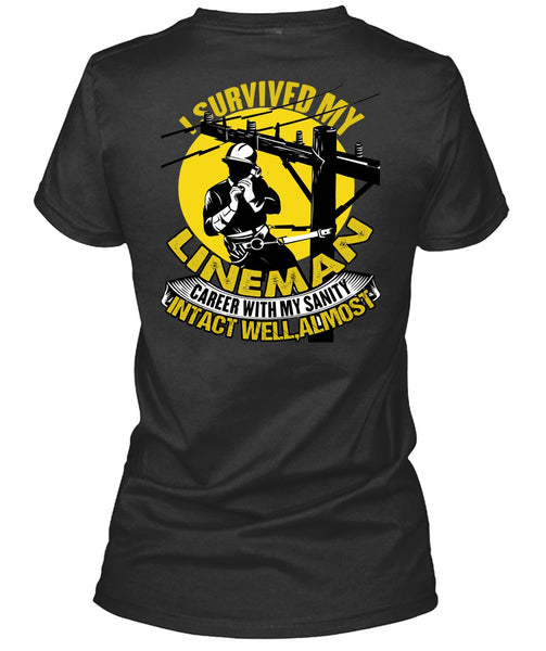 I Survived My Lineman T Shirt, I Love Lineman T Shirt