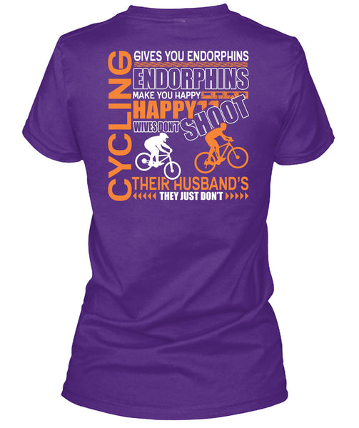 Cycling Gives You Endorphins T Shirt, Make You Happy T Shirt