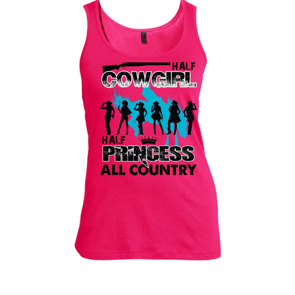 Half Cowgirl T Shirt, All Country T Shirt, Awesome t-shirts