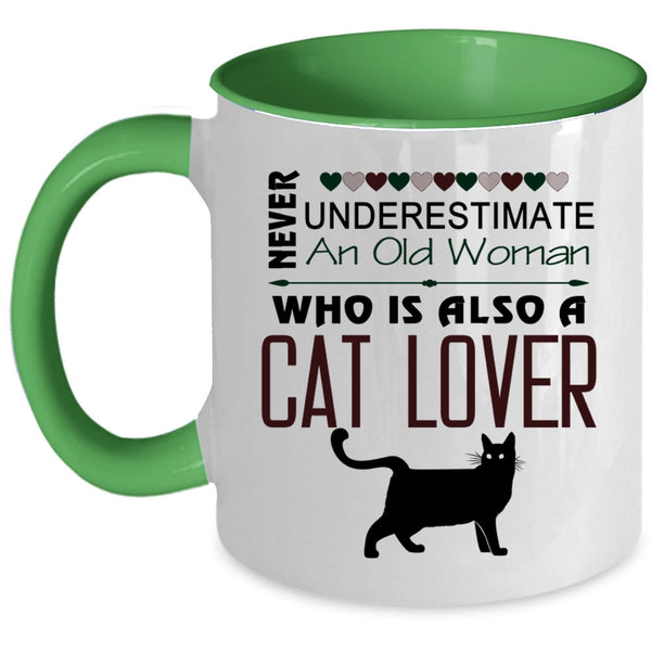 Old Woman Who Is Also A Cat Lover Cup, Grandmother Mug
