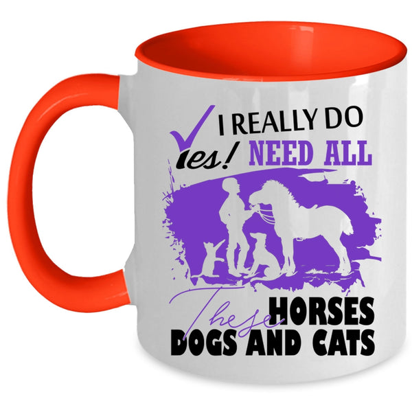 Cute Cattle Coffee Mug, Need All These Horses Dogs And Cats Accent Mug