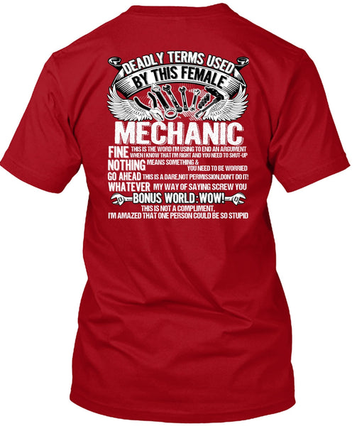 This Female Mechanic T Shirt, Being A Mechanic T Shirt