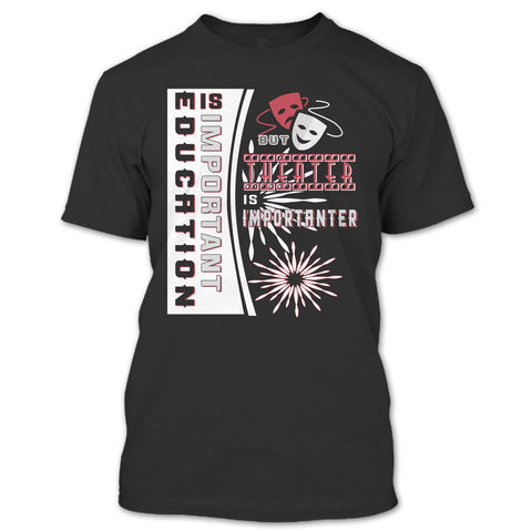 A black t-shirt with the shopify logo