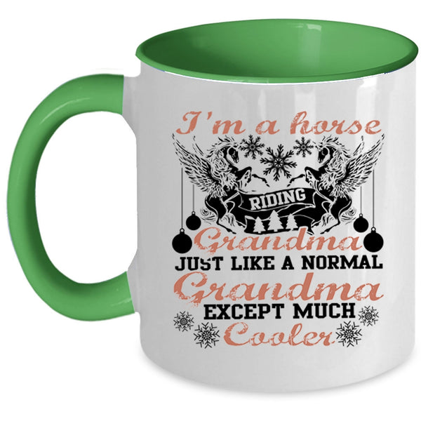 Normal Grandma Coffee Mug, I'm A Horse Riding Grandma Accent Mug