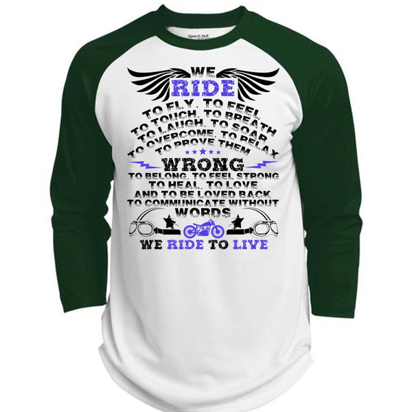 We Ride To Fly T Shirt, I Love Biker T Shirt, Awesome T-Shirts  (Polyester Game Baseball Jersey)
