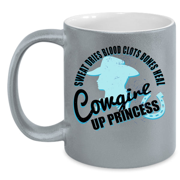Cool Gift For My Daughter Coffee Mug, Cowgirl Up Princess Accent Mug