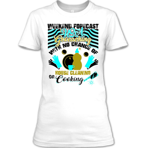 Weekend Forecast USA Geocaching T Shirt, USA Geocaching T Shirt