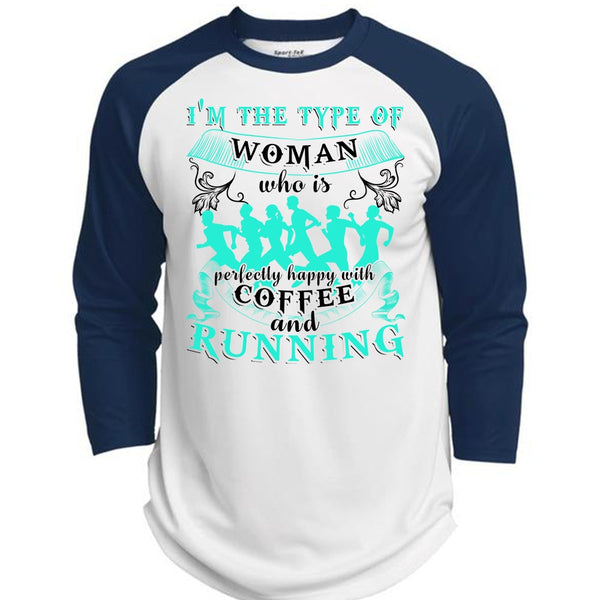 Coffee And Running T Shirt, I Love Running T Shirt, Awesome T-Shirts  (Polyester Game Baseball Jersey)