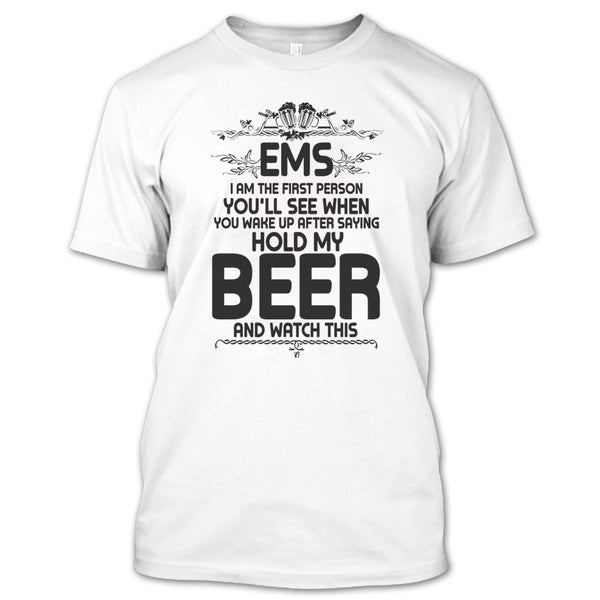 A black t-shirt with the shopify logo