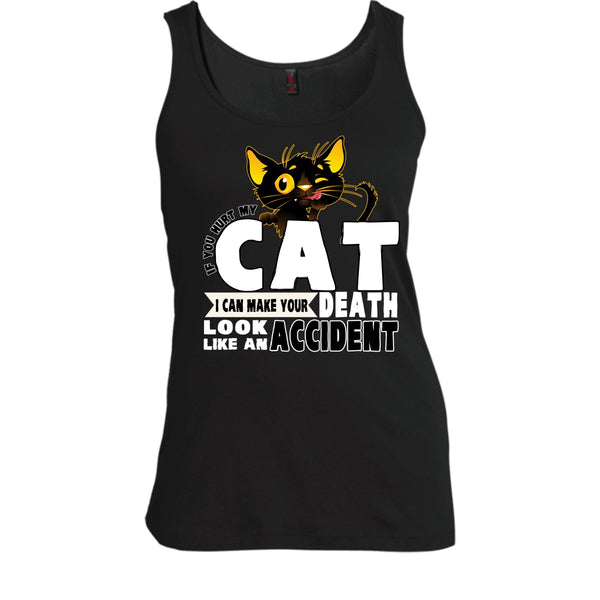 If You Hurt My Cat T Shirt, Coolest Cat Lover Tank Top