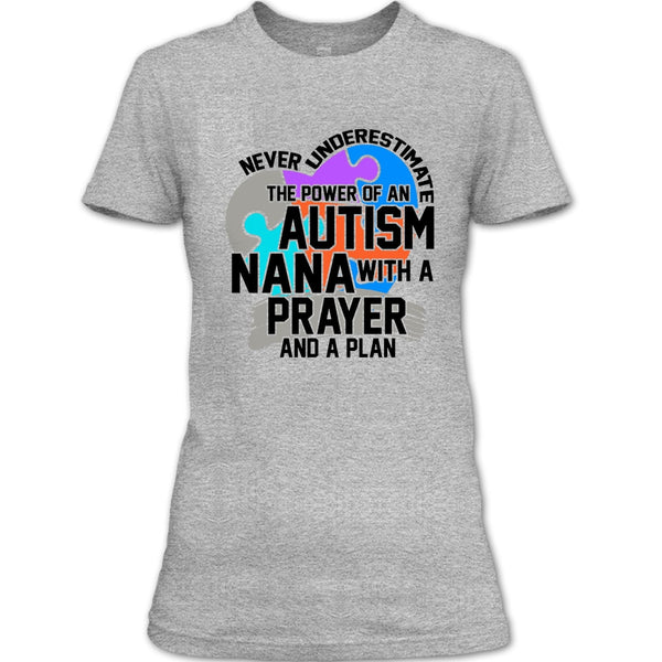 Never Underestimate T Shirt, Coolest Autism Nana T Shirt