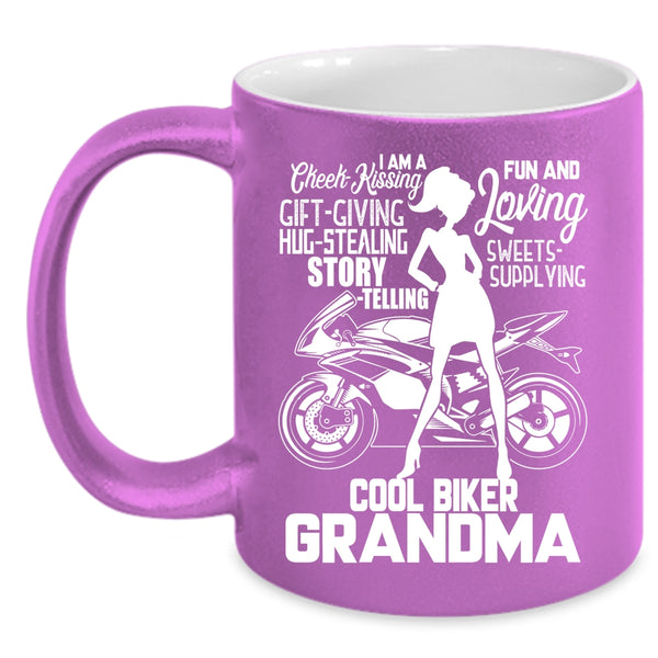 I Am A Cool Biker Grandma Coffee Mug, Cool Biker Grandma Coffee Cup