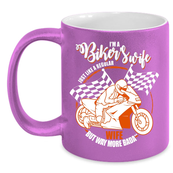 I'm A Biker's Wife Coffee Mug, Cool Gift For Biker's Wife Coffee Cup