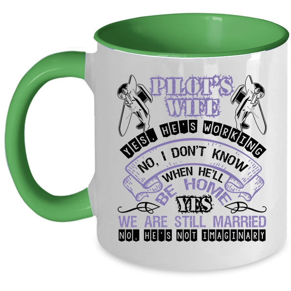 Cool Gift For Pilot's Wife Coffee Mug, Pilot's Wife Accent Mug