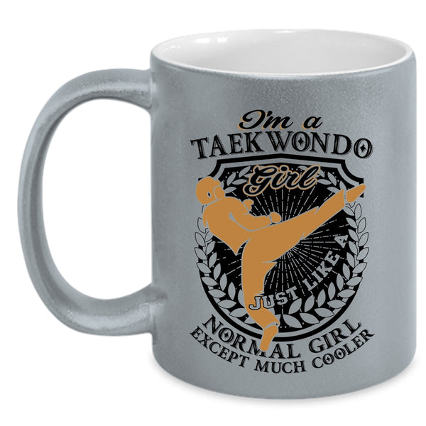 Cool Taekwondo Girl Coffee Mug, I'm A Taekwondo Girl Accent Mug