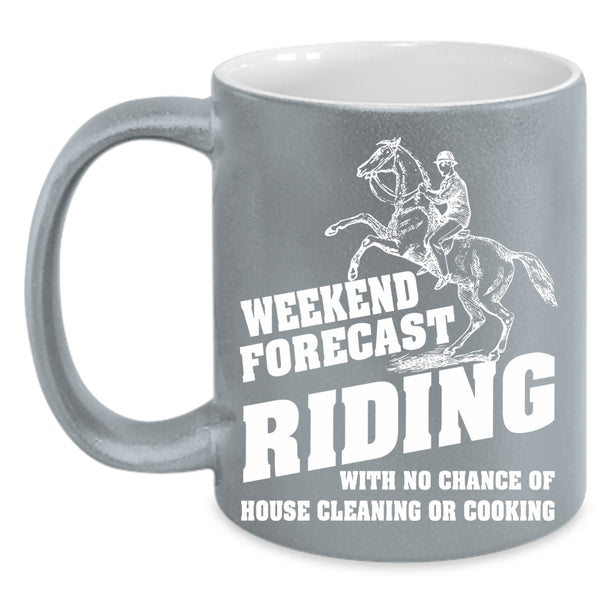 Weekend Forecast Riding Coffee Mug, Outdoor Coffee Cup