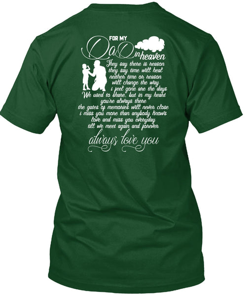 For My Dad In Heaven T Shirt, Love You T Shirt