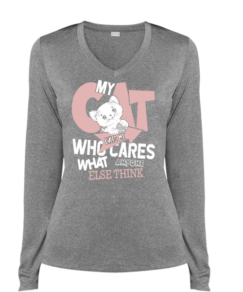 My Cat Likes Me Who Cares T Shirt, I Love My Cat T Shirt