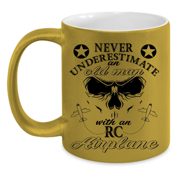 Cool Grandpas Coffee Mug, An Old Man With An RC Airplane Accent Mug
