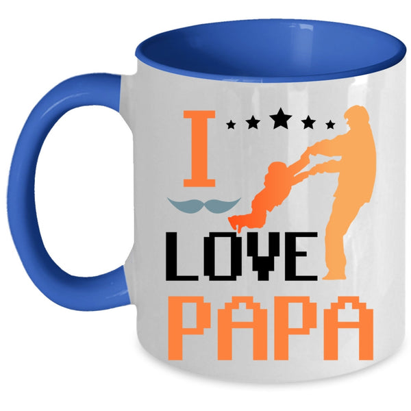 Best Gift For My Son Coffee Mug, I Love Papa Accent Mug