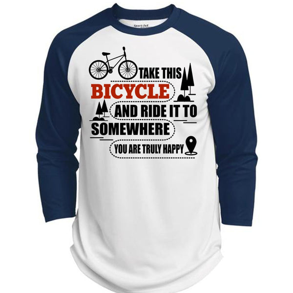 Take This Bicycle T Shirt, I Love Biking T Shirt, Awesome T-Shirts  (Polyester Game Baseball Jersey)