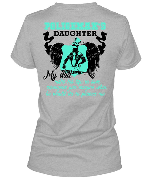 Policeman's Daughter T Shirt, I Love Police T Shirt