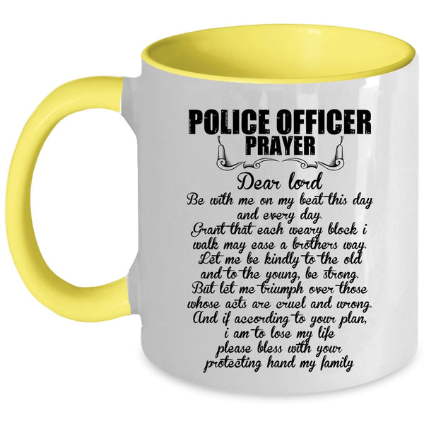 Best Gift For Police Officer Coffee Mug, Police Officer Prayer Accent Mug
