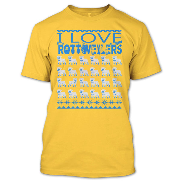 I Love Rottwellers T Shirt, Rottwellers Merry Christmas T Shirt