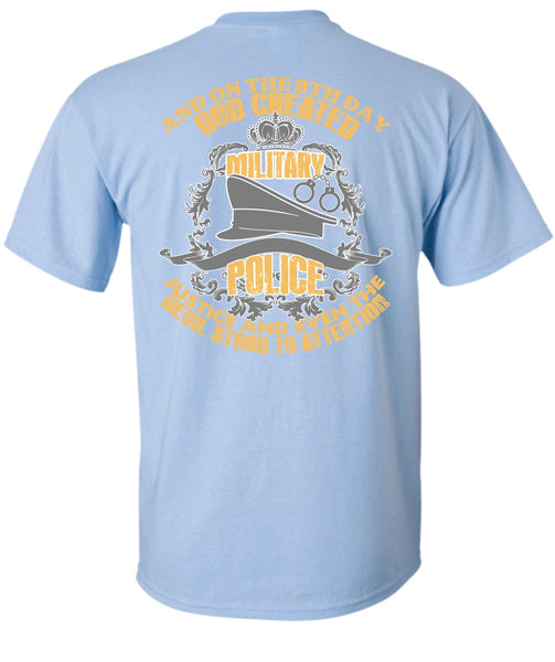 God Created Military Police T Shirt, I Love Police T Shirt