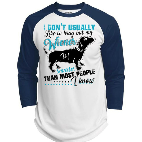 My Smarter Than Most People T Shirt, I Love Dog T Shirt, Awesome T-Shirts  (Polyester Game Baseball Jersey)